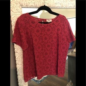 Loft Factory Blouse in Brick Red
